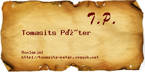 Tomasits Péter névjegykártya